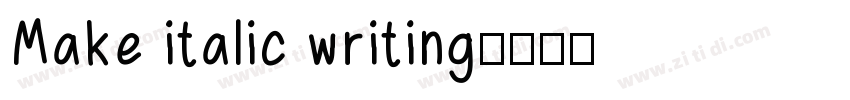 Make italic writing字体转换